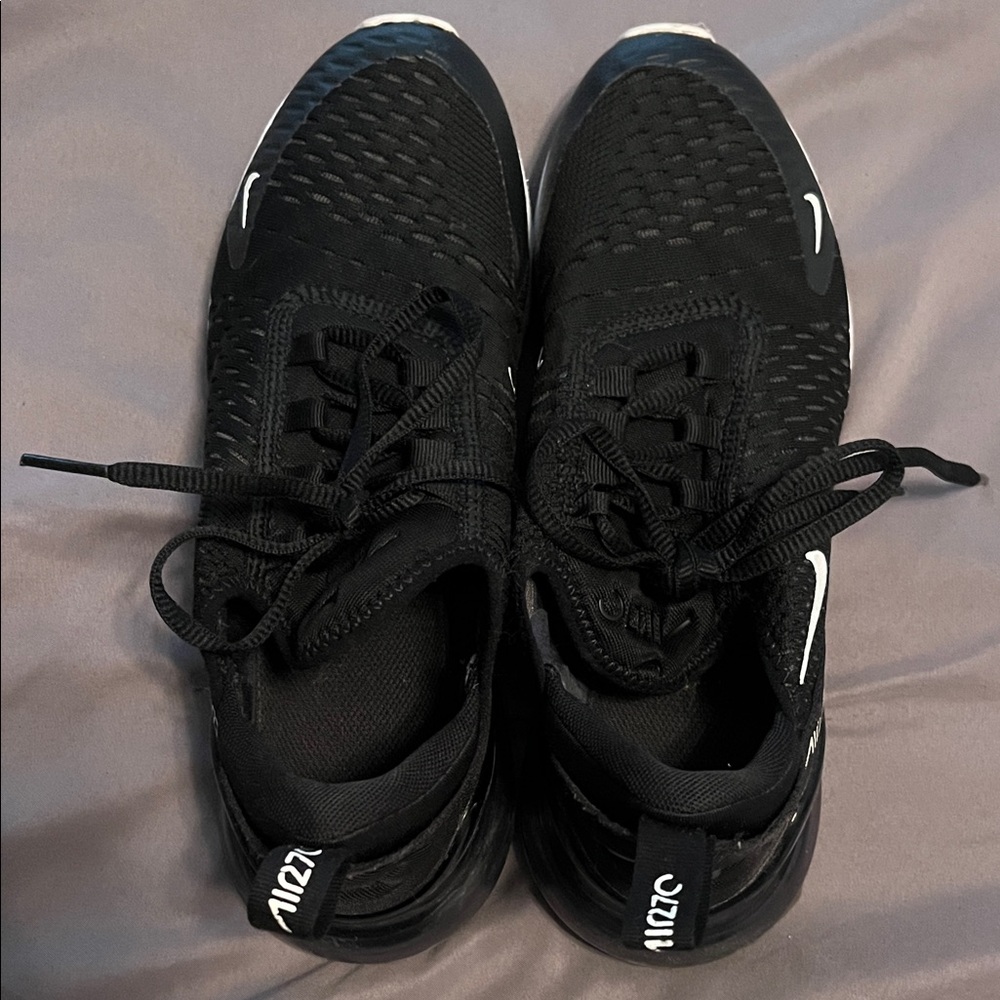 Nike kids Black and White Athletic Shoes